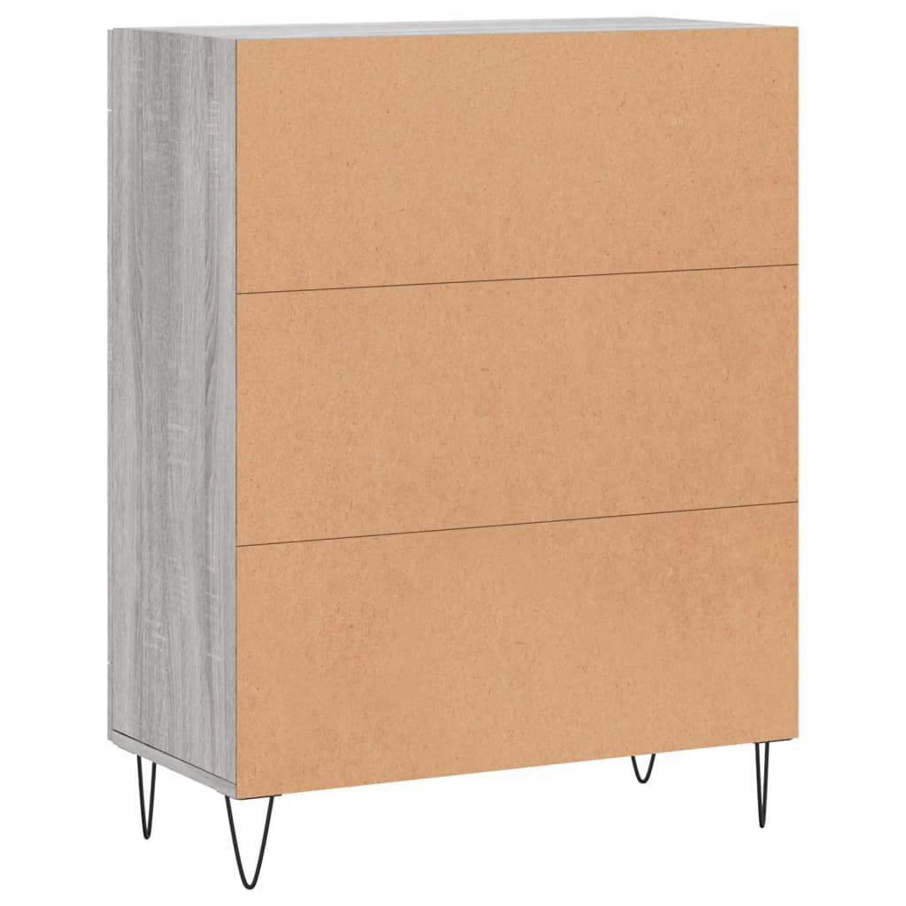 Sideboard Grey Sonoma 69.5x34x90 cm Engineered Wood