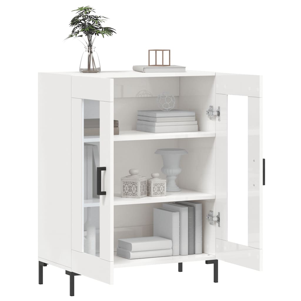 Sideboard High Gloss White 69.5x34x90 cm Engineered Wood