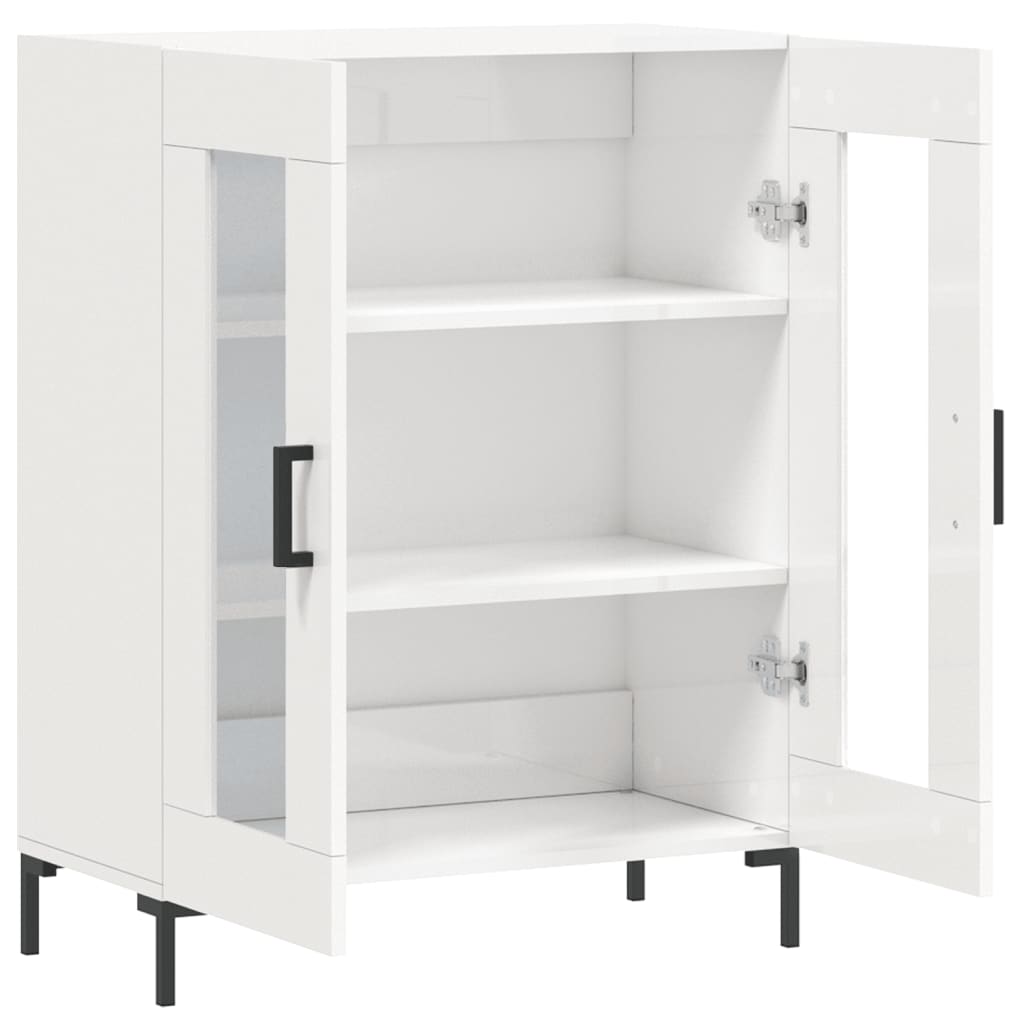 Sideboard High Gloss White 69.5x34x90 cm Engineered Wood