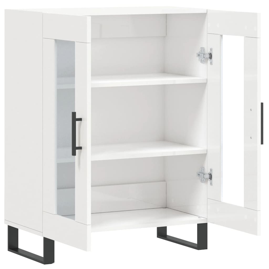 Sideboard High Gloss White 69.5x34x90 cm Engineered Wood