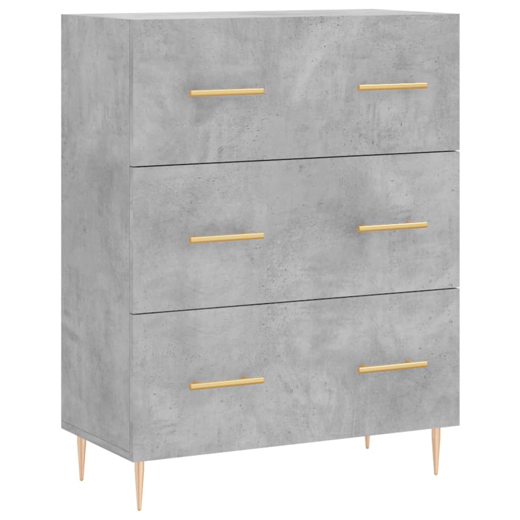 Sideboard Concrete Grey 69.5x34x90 cm Engineered Wood
