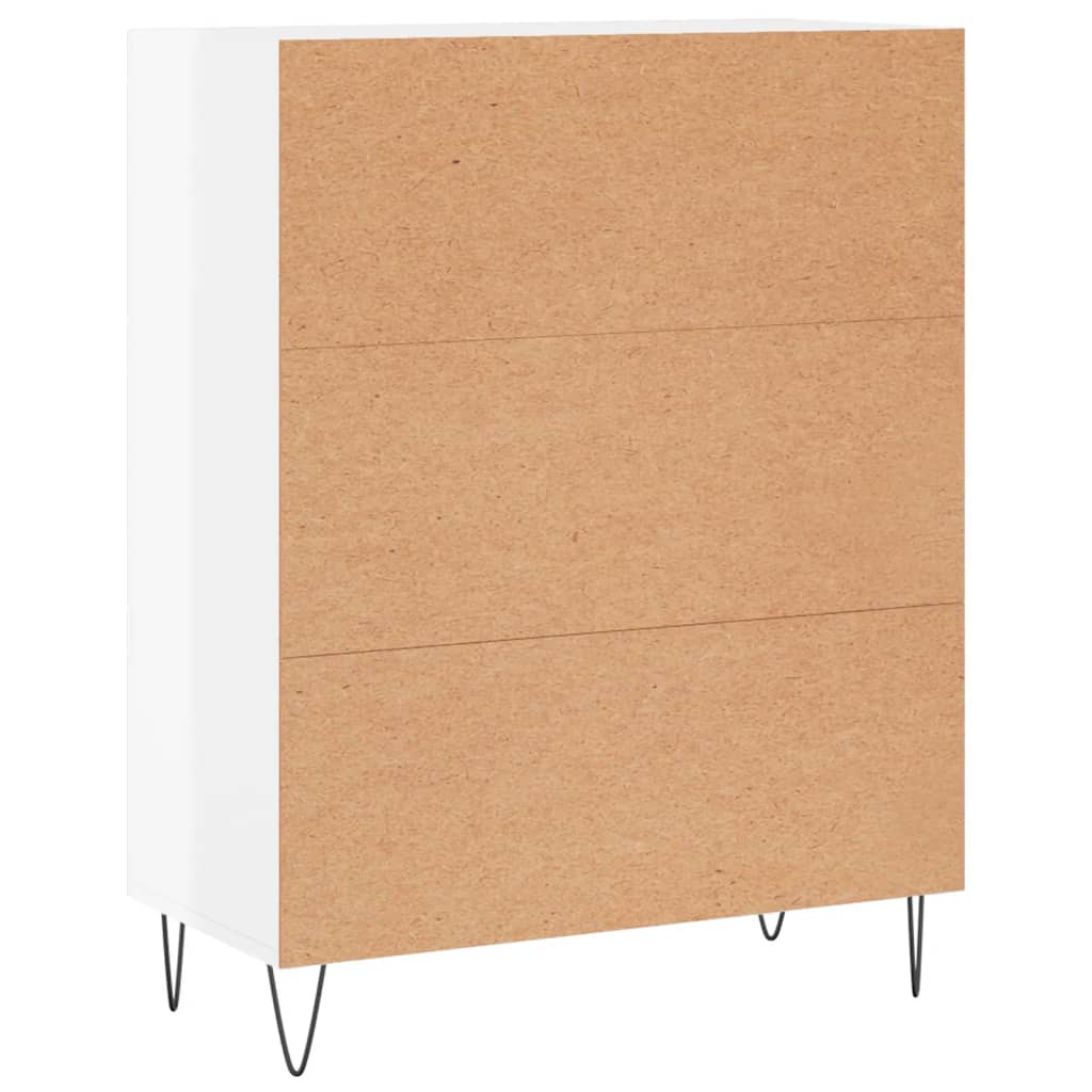 Sideboard High Gloss White 69.5x34x90 cm Engineered Wood