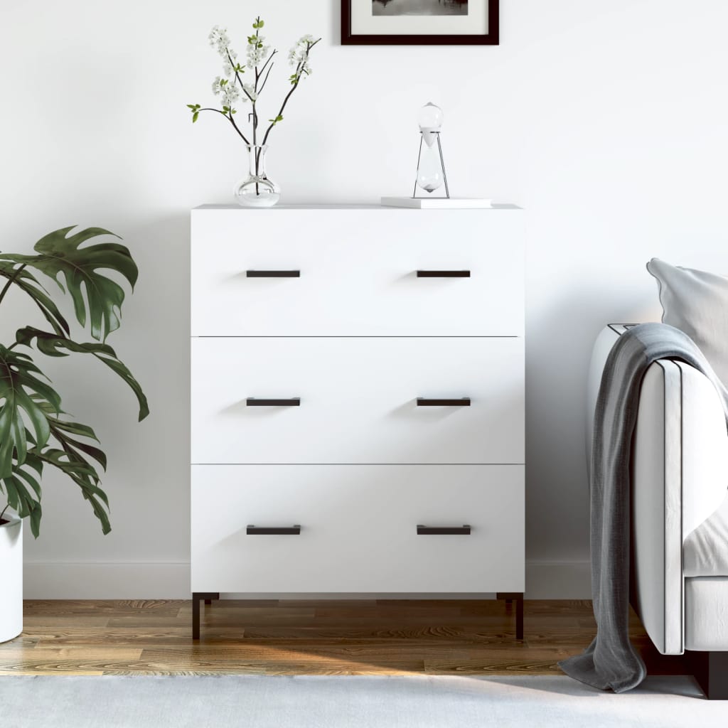 Modern Wooden Sideboard Storage Cabinet With 3 Drawers Wood Chest Of Drawers