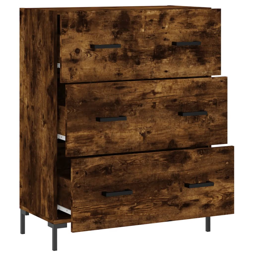 Modern Wooden Sideboard Storage Cabinet With 3 Drawers Wood Chest Of Drawers