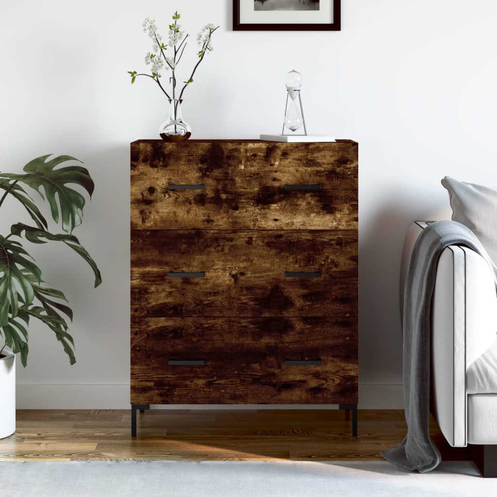 Modern Wooden Sideboard Storage Cabinet With 3 Drawers Wood Chest Of Drawers
