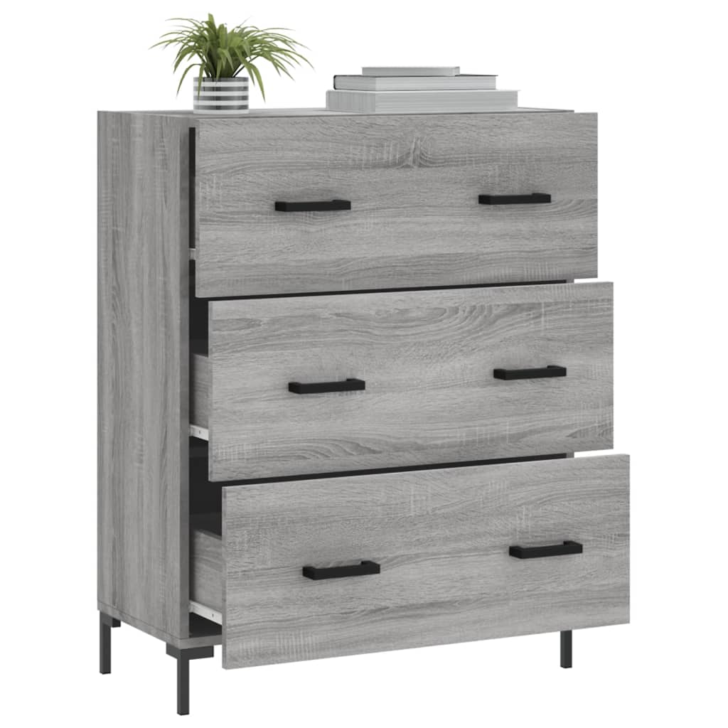 Modern Wooden Sideboard Storage Cabinet With 3 Drawers Wood Chest Of Drawers