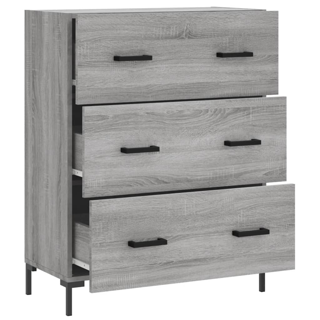 Modern Wooden Sideboard Storage Cabinet With 3 Drawers Wood Chest Of Drawers