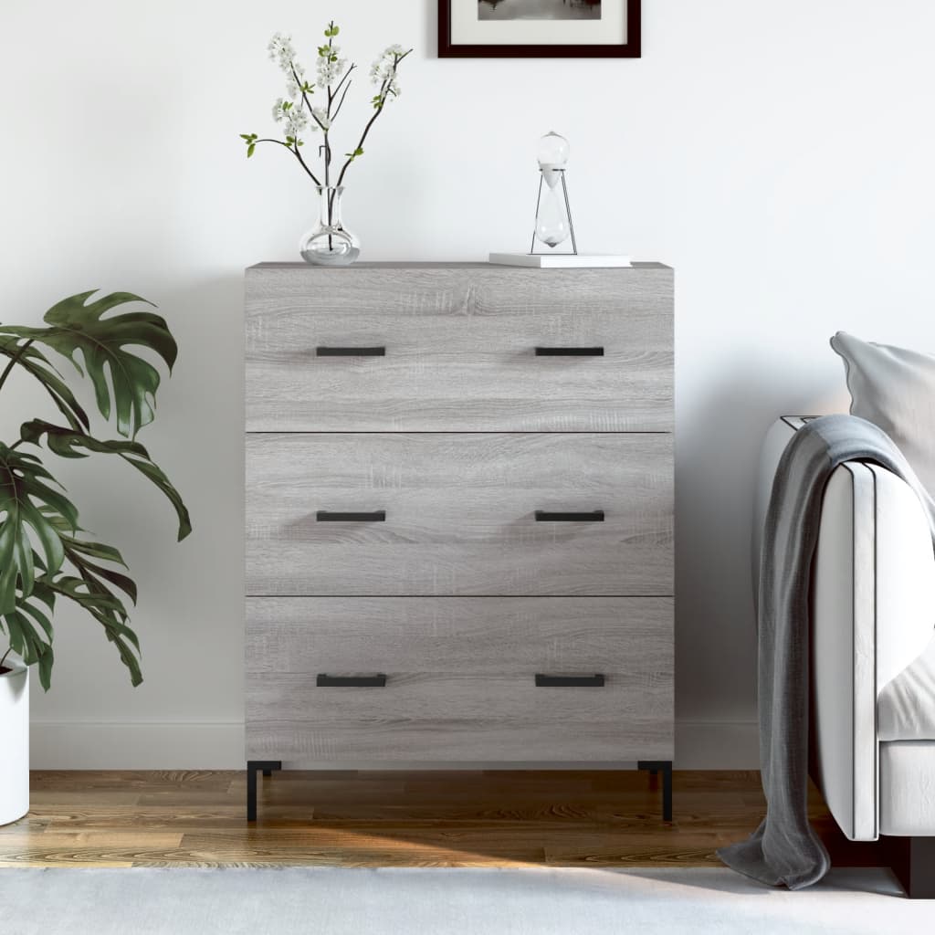 Modern Wooden Sideboard Storage Cabinet With 3 Drawers Wood Chest Of Drawers