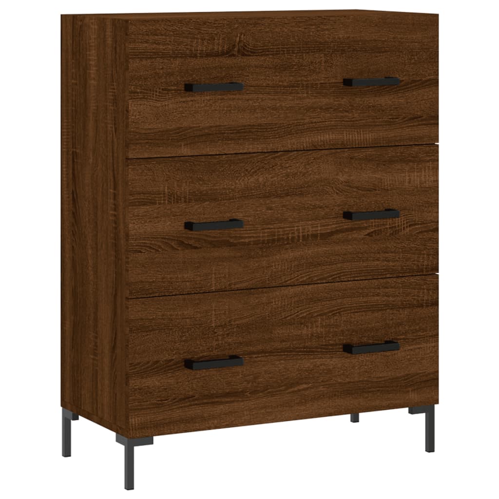 Modern Wooden Sideboard Storage Cabinet With 3 Drawers Wood Chest Of Drawers