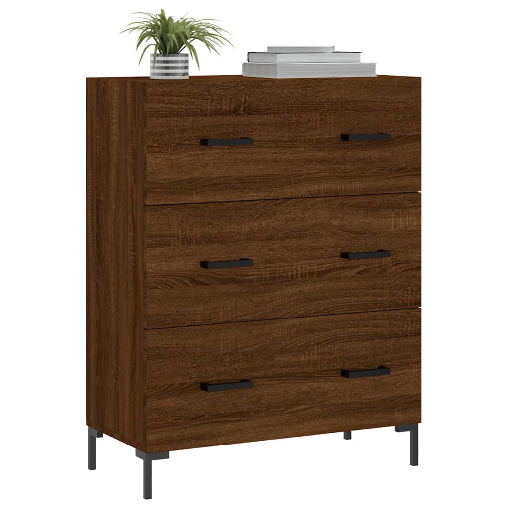 Modern Wooden Sideboard Storage Cabinet With 3 Drawers Wood Chest Of Drawers