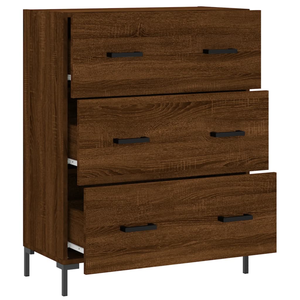 Modern Wooden Sideboard Storage Cabinet With 3 Drawers Wood Chest Of Drawers