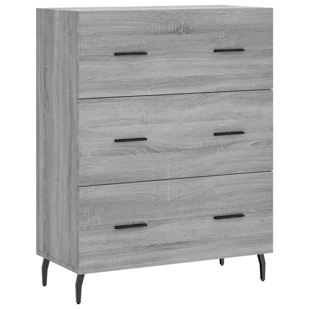 Sideboard Grey Sonoma 69.5x34x90 cm Engineered Wood