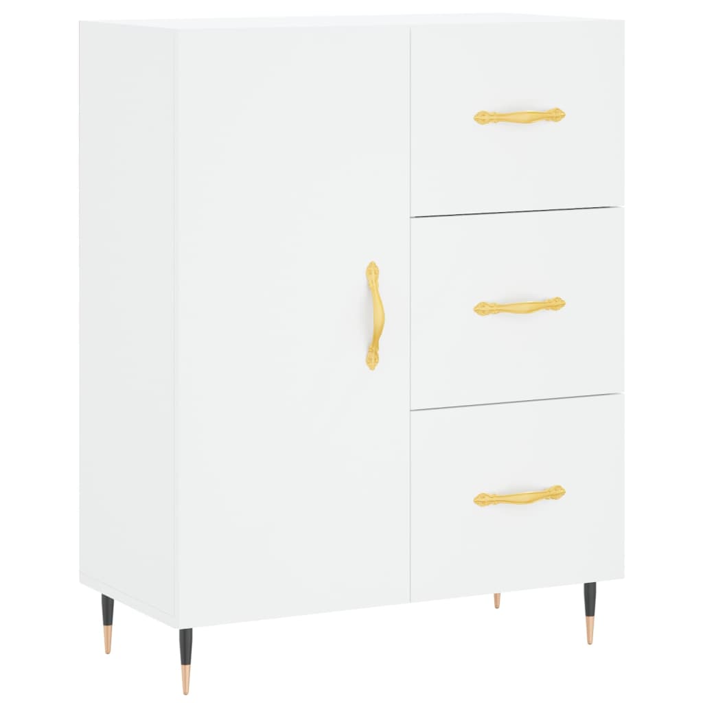 Modern Wooden Sideboard Storage Cabinet Unit With 1 Door & 3 Drawers Wood