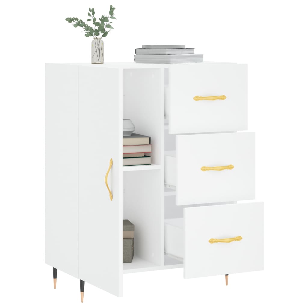 Modern Wooden Sideboard Storage Cabinet Unit With 1 Door & 3 Drawers Wood