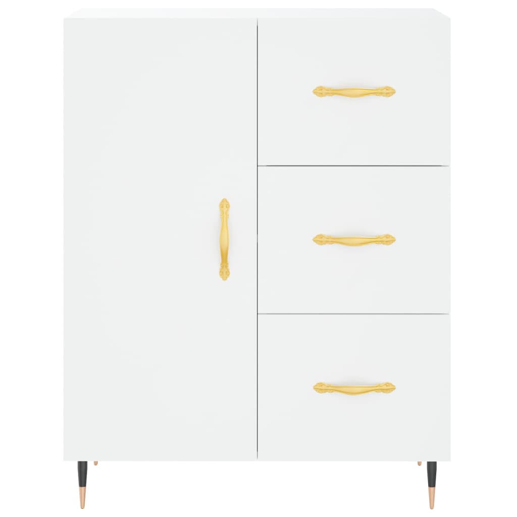 Modern Wooden Sideboard Storage Cabinet Unit With 1 Door & 3 Drawers Wood
