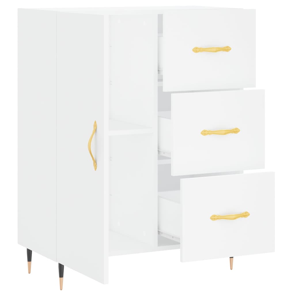 Modern Wooden Sideboard Storage Cabinet Unit With 1 Door & 3 Drawers Wood