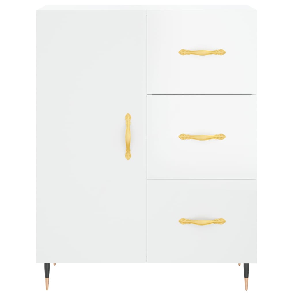Modern Wooden Sideboard Storage Cabinet Unit With 1 Door & 3 Drawers Wood