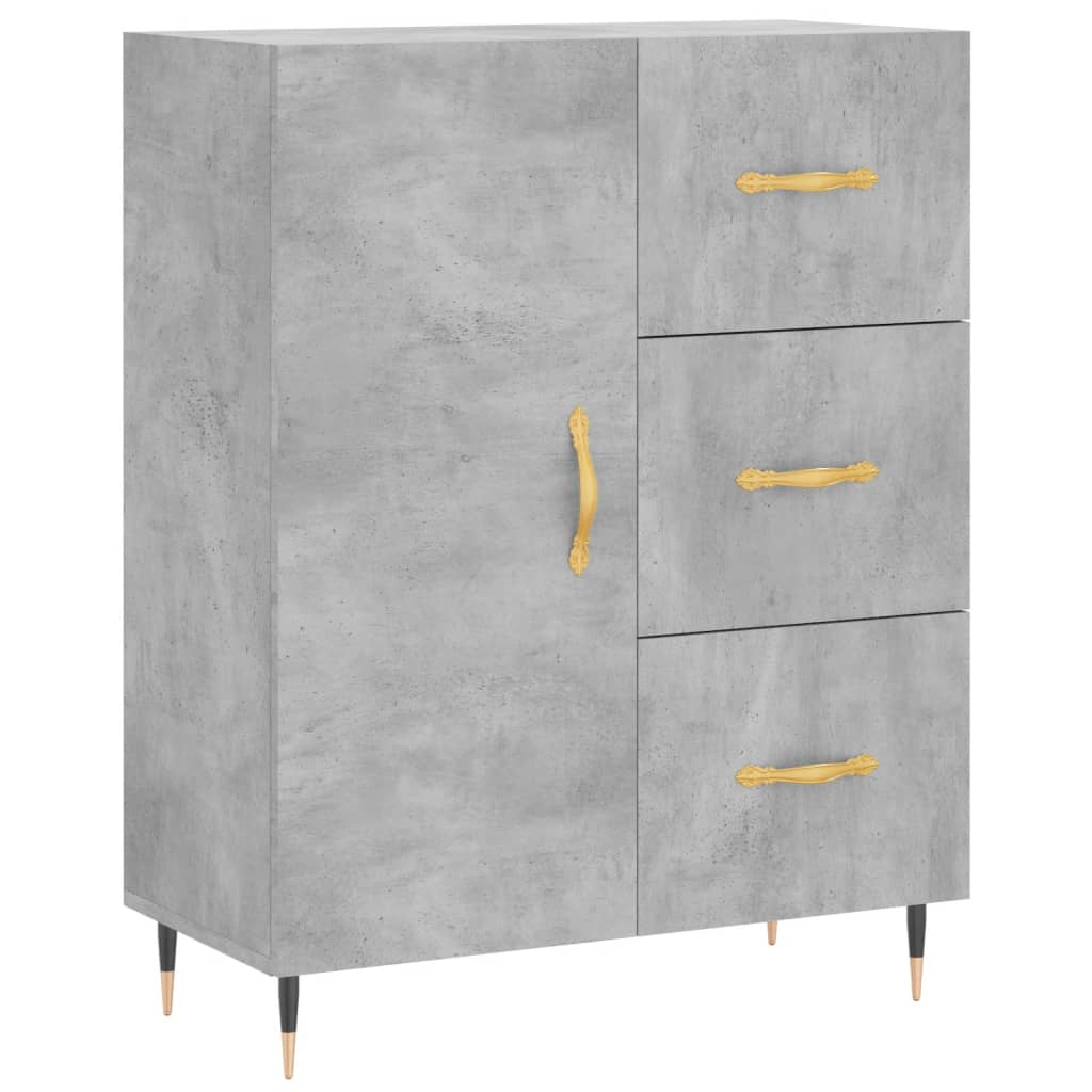 Modern Wooden Sideboard Storage Cabinet Unit With 1 Door & 3 Drawers Wood