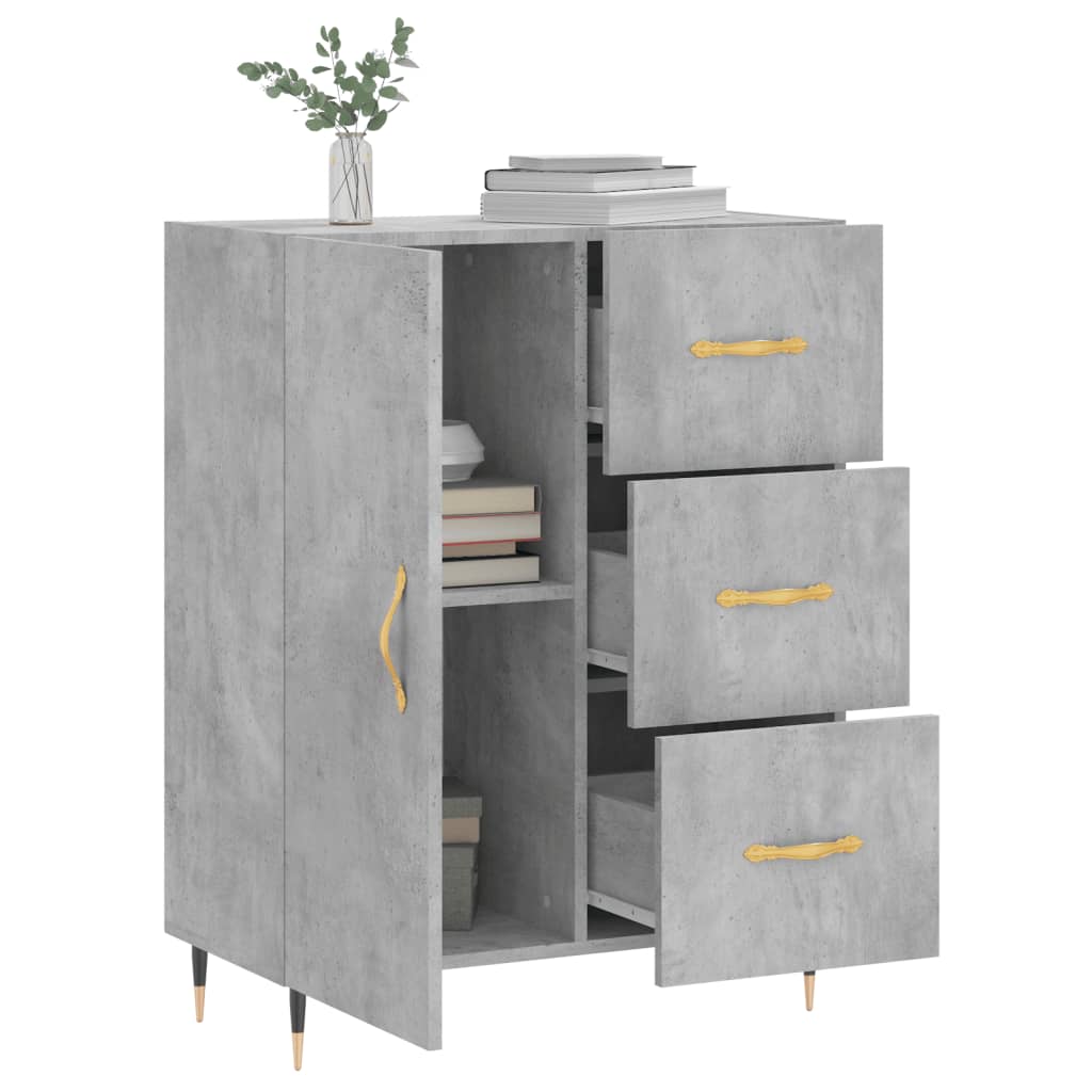 Modern Wooden Sideboard Storage Cabinet Unit With 1 Door & 3 Drawers Wood