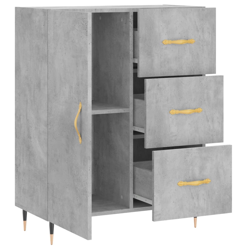 Modern Wooden Sideboard Storage Cabinet Unit With 1 Door & 3 Drawers Wood