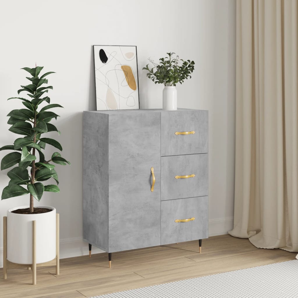 Modern Wooden Sideboard Storage Cabinet Unit With 1 Door & 3 Drawers Wood