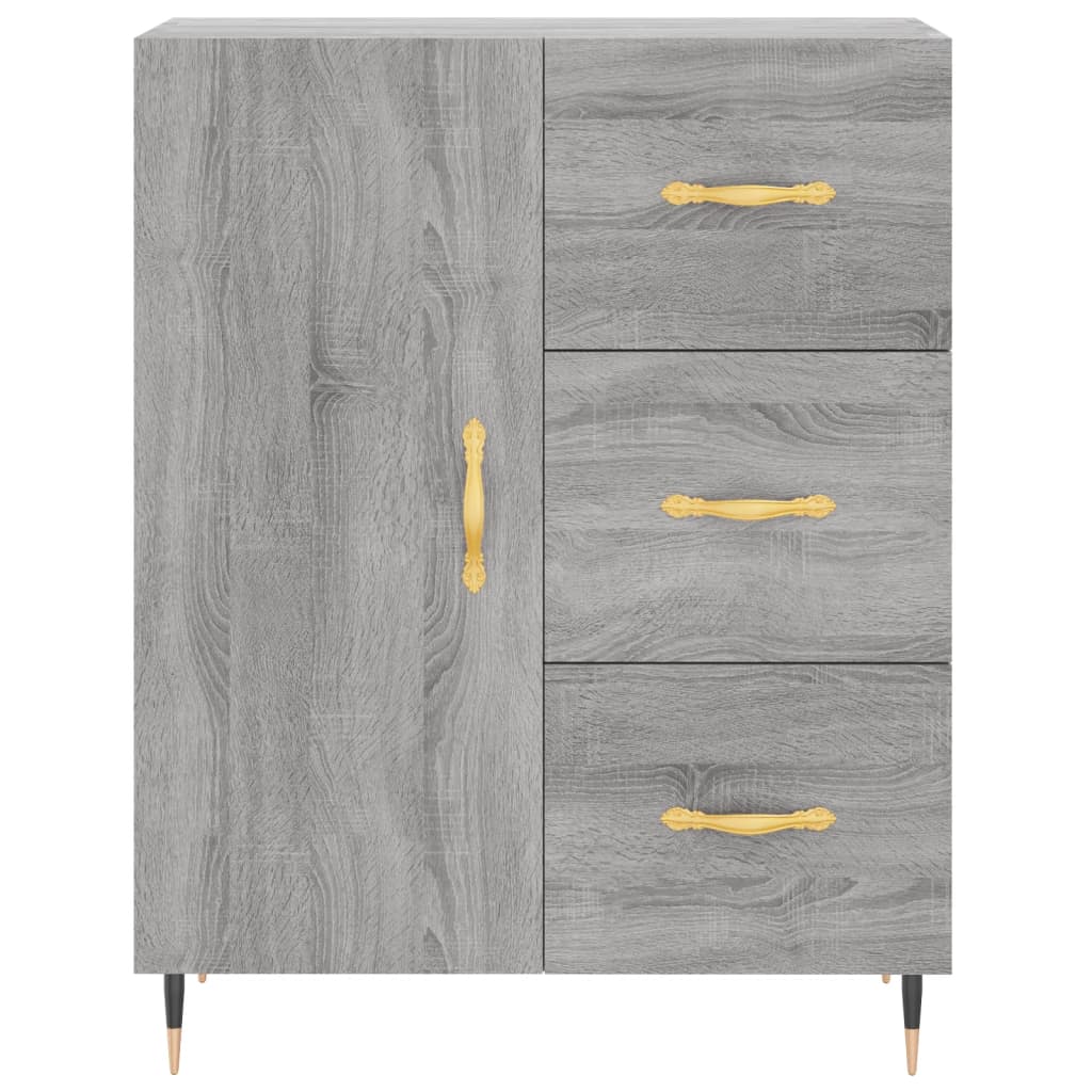 Modern Wooden Sideboard Storage Cabinet Unit With 1 Door & 3 Drawers Wood