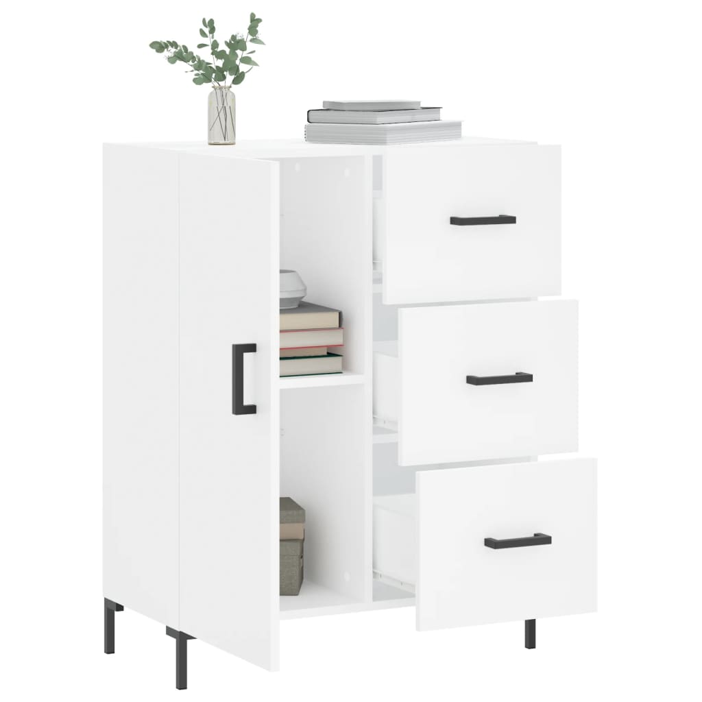 Sideboard White 69.5x34x90 cm Engineered Wood
