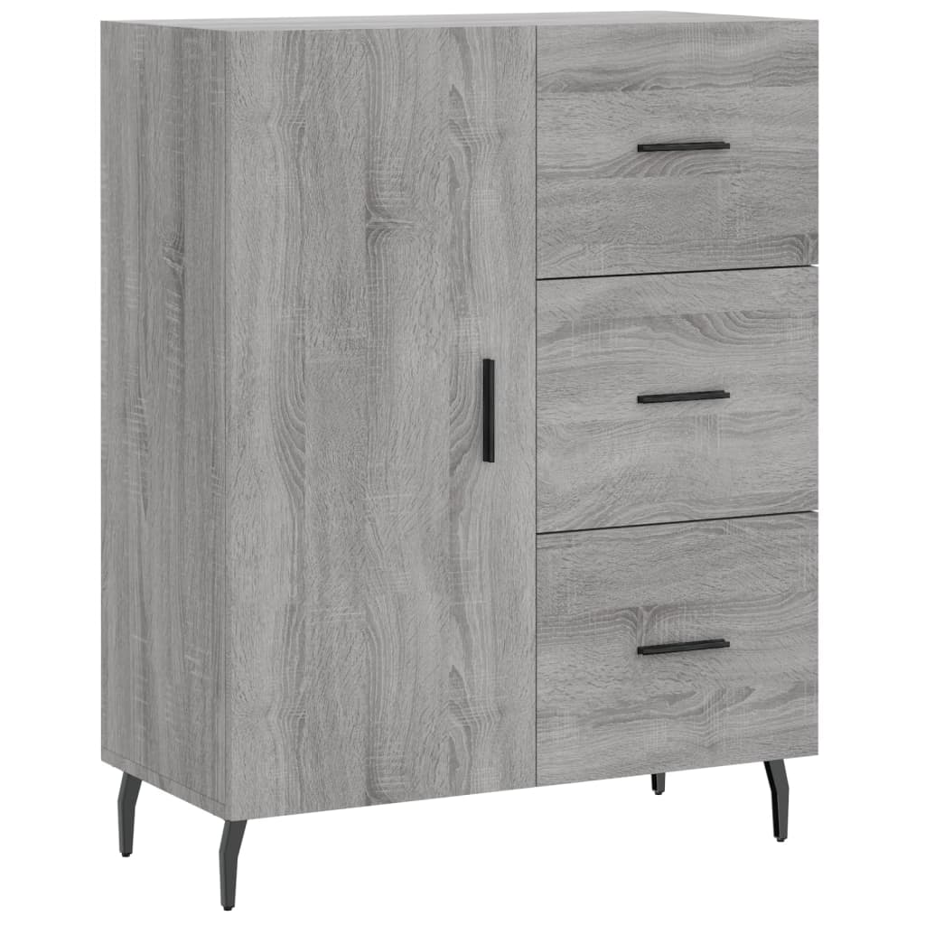 Sideboard Grey Sonoma 69.5x34x90 cm Engineered Wood
