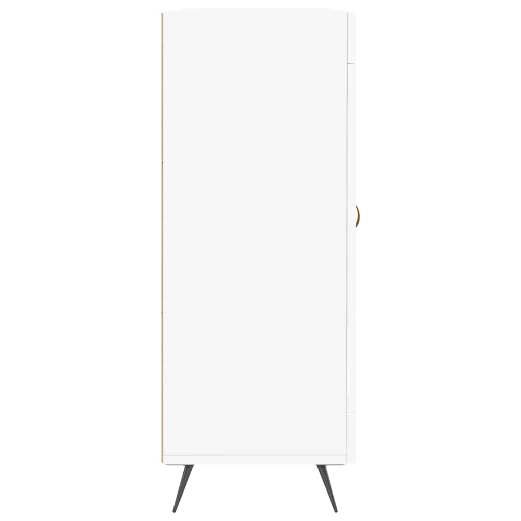 Modern Wooden Sideboard Storage Cabinet With Glass Door & 3 Drawers Wood Unit