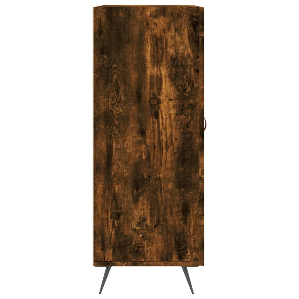 Modern Wooden Sideboard Storage Cabinet With Glass Door & 3 Drawers Wood Unit