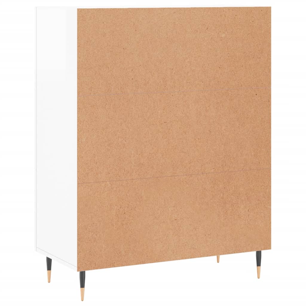 Sideboard High Gloss White 69.5x34x90 cm Engineered Wood