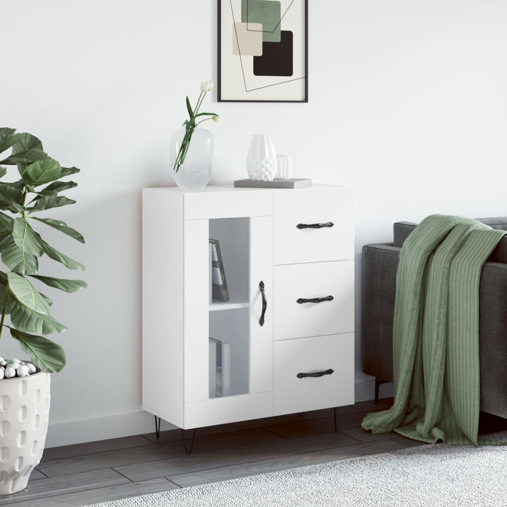 Sideboard White 69.5x34x90 cm Engineered Wood
