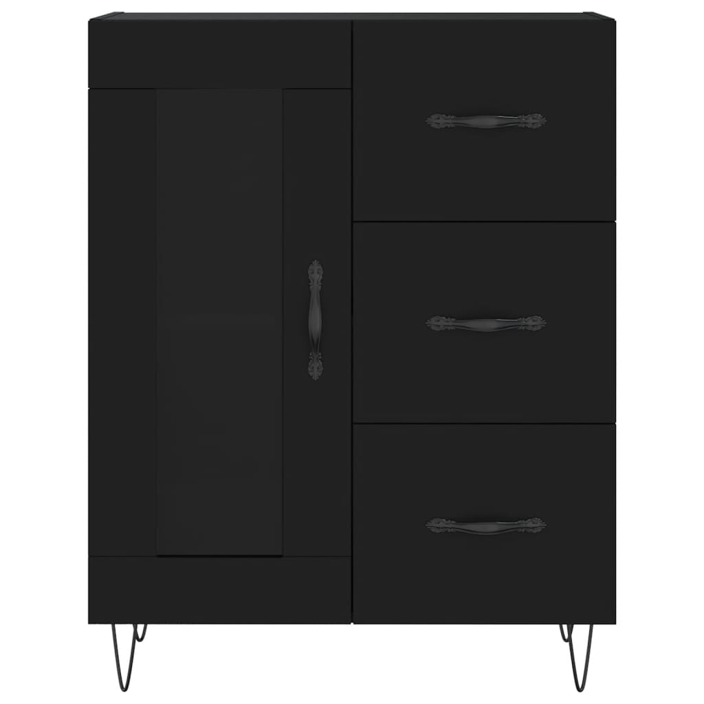 Sideboard Black 69.5x34x90 cm Engineered Wood