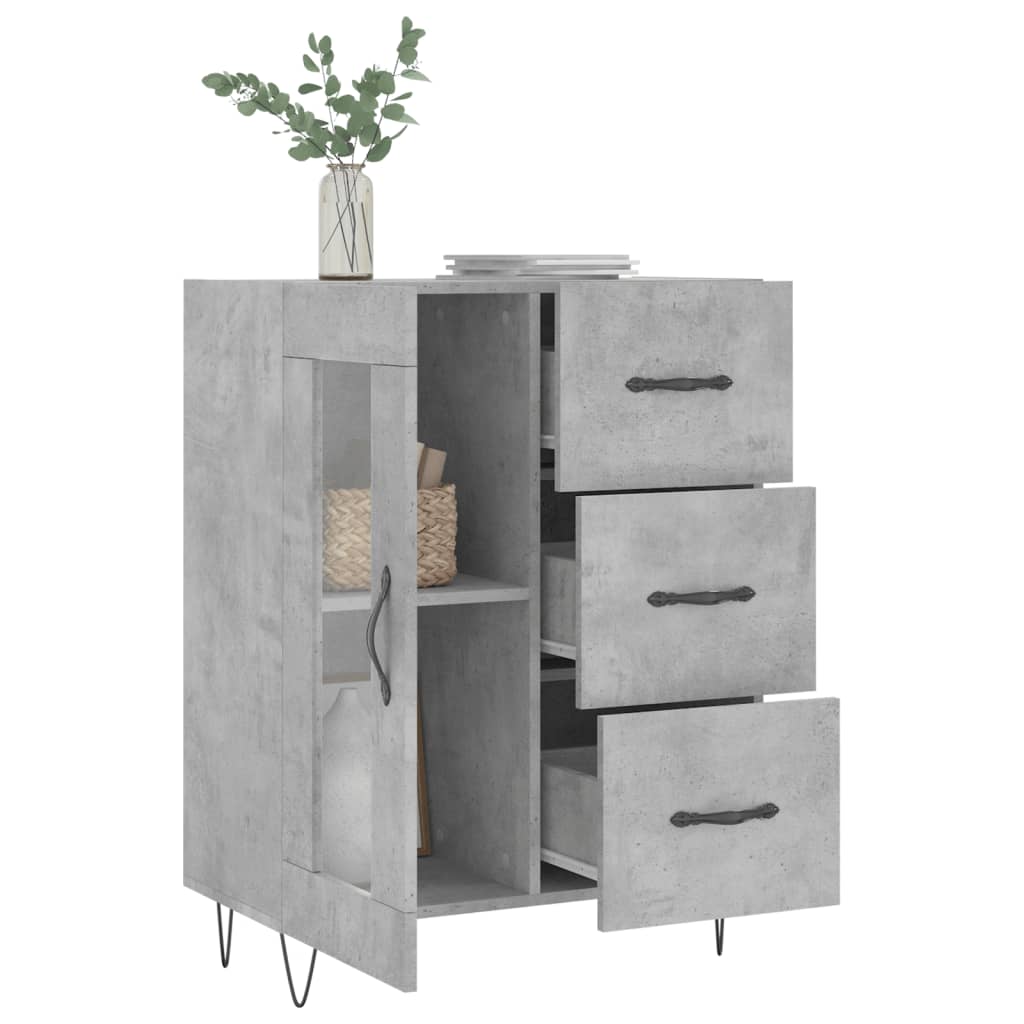 Sideboard Concrete Grey 69.5x34x90 cm Engineered Wood