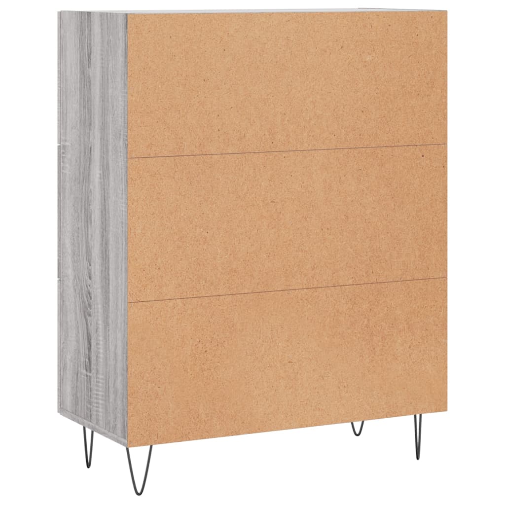 Sideboard Grey Sonoma 69.5x34x90 cm Engineered Wood