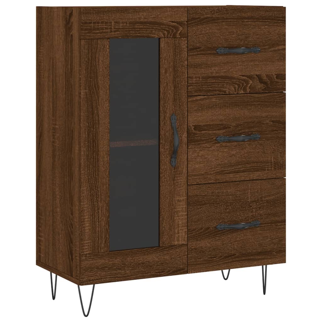Sideboard Brown Oak 69.5x34x90 cm Engineered Wood