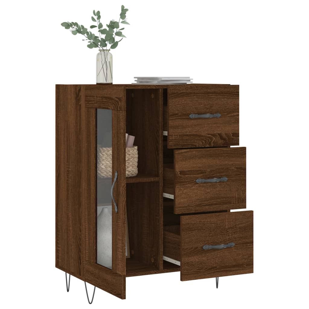 Sideboard Brown Oak 69.5x34x90 cm Engineered Wood