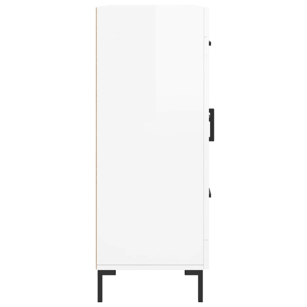 Sideboard High Gloss White 69.5x34x90 cm Engineered Wood