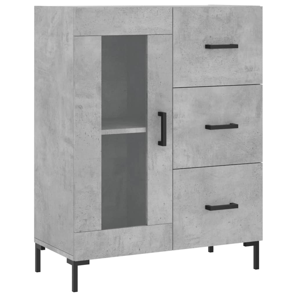 Sideboard Concrete Grey 69.5x34x90 cm Engineered Wood