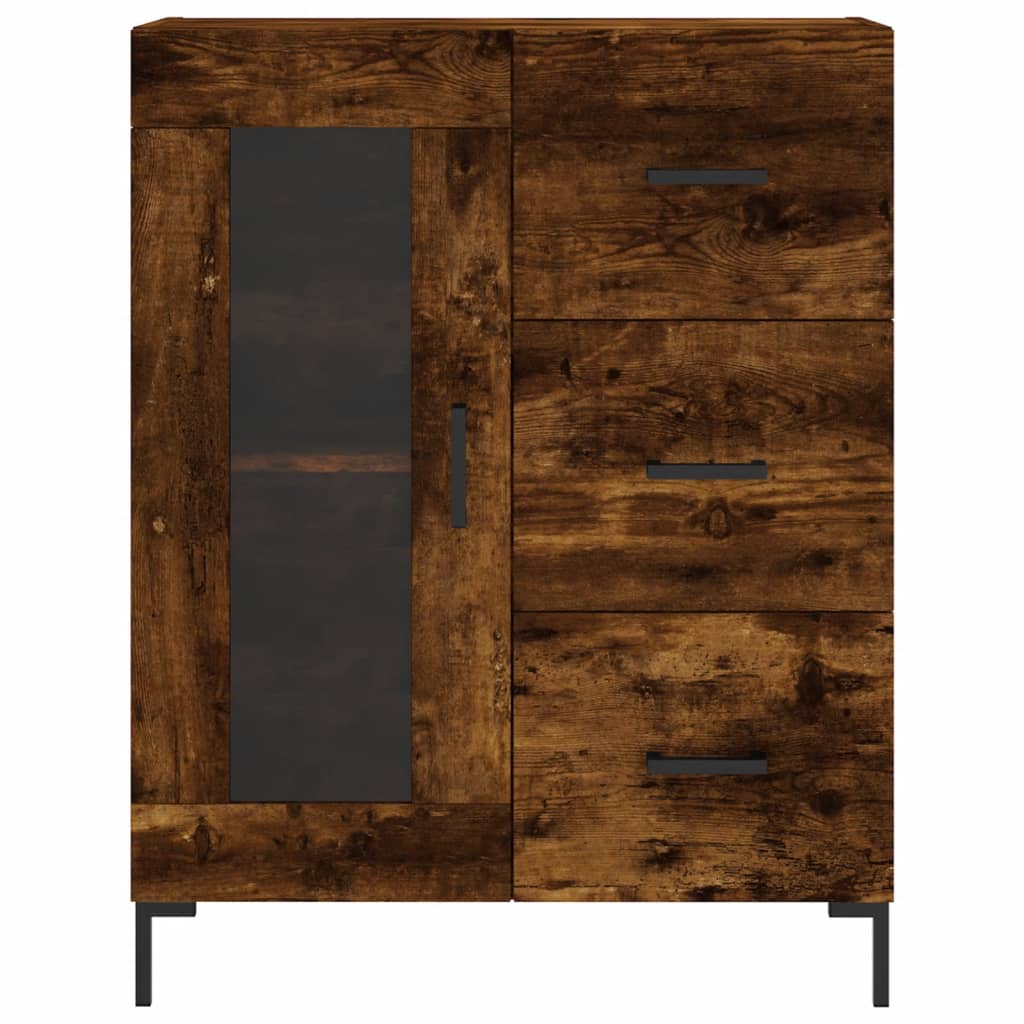 Sideboard Smoked Oak 69.5x34x90 cm Engineered Wood