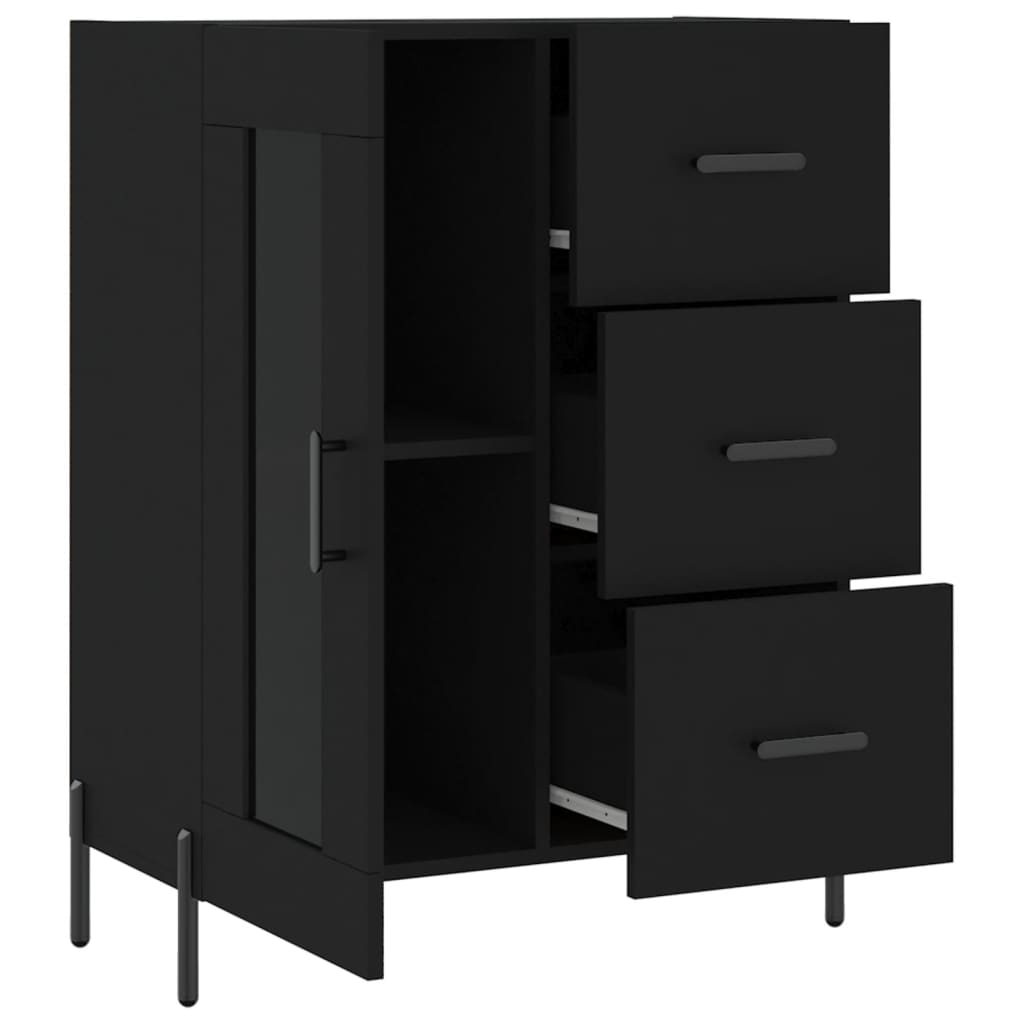 Sideboard Black 69.5x34x90 cm Engineered Wood