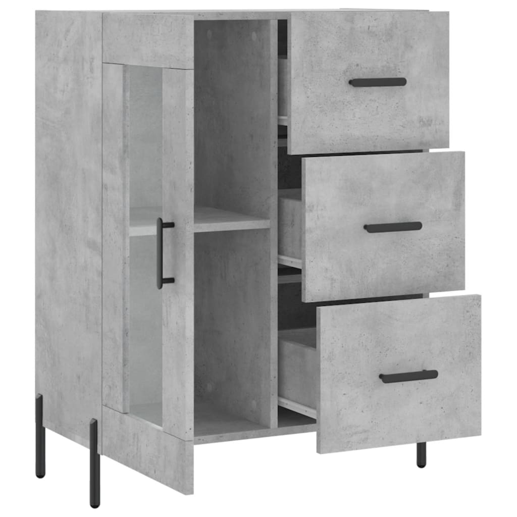 Sideboard Concrete Grey 69.5x34x90 cm Engineered Wood