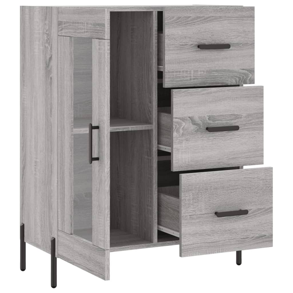 Sideboard Grey Sonoma 69.5x34x90 cm Engineered Wood