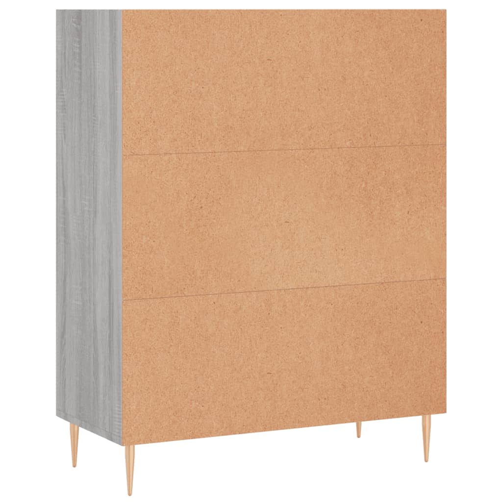 Bookcase Grey Sonoma 69.5x32.5x90 cm Engineered Wood