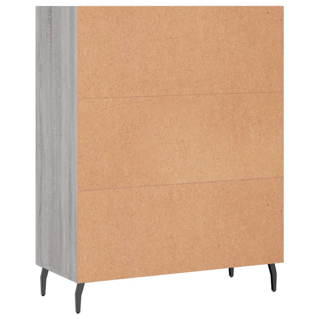 Shelf Cabinet Grey Sonoma 69.5x32.5x90 cm Engineered Wood