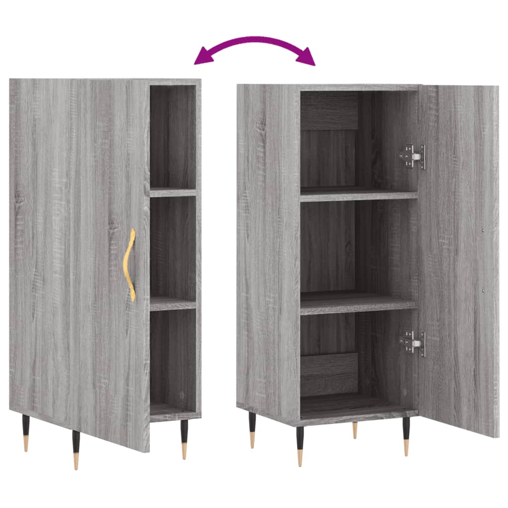 Sideboard Grey Sonoma 34.5x34x90 cm Engineered Wood
