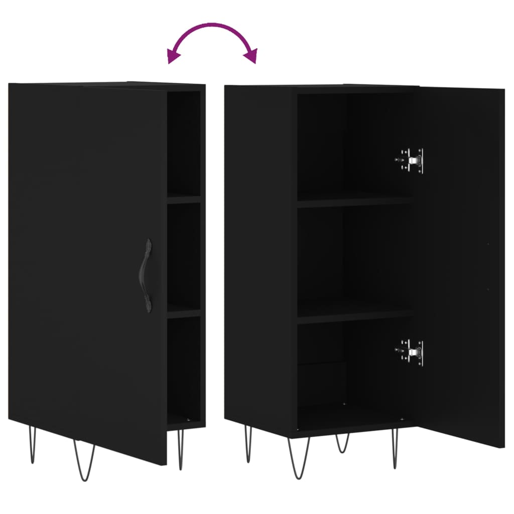Sideboard Black 34.5x34x90 cm Engineered Wood