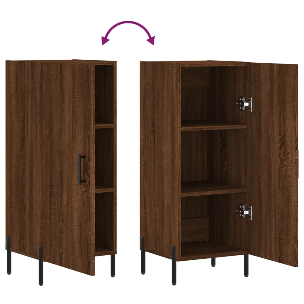 Sideboard Brown Oak 34.5x34x90 cm Engineered Wood