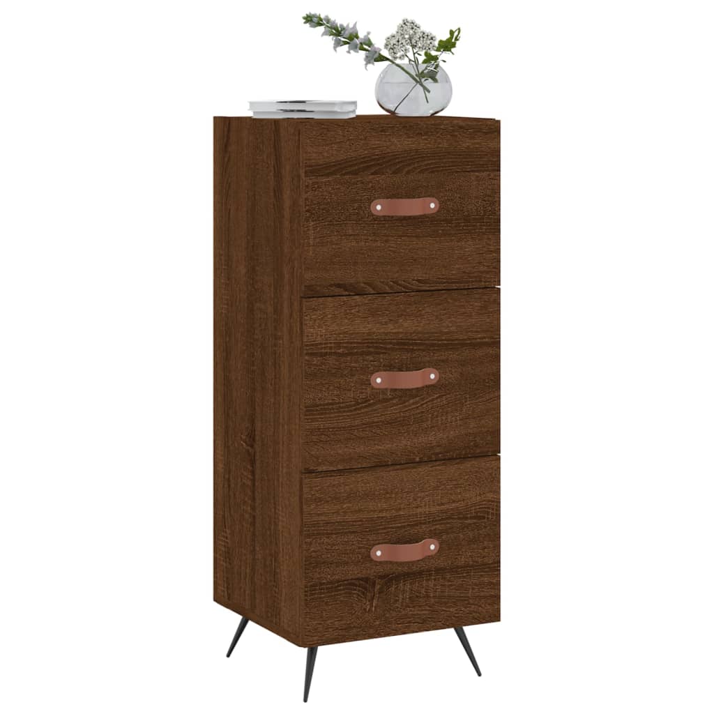 Sideboard Brown Oak 34.5x34x90 cm Engineered Wood