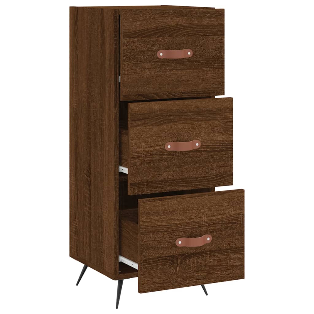Sideboard Brown Oak 34.5x34x90 cm Engineered Wood